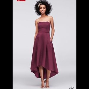 High low satin dress with pockets ♥️